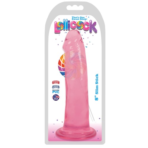 Dildo Slim Lollicock de 8 Pulgadas Cherry Ice