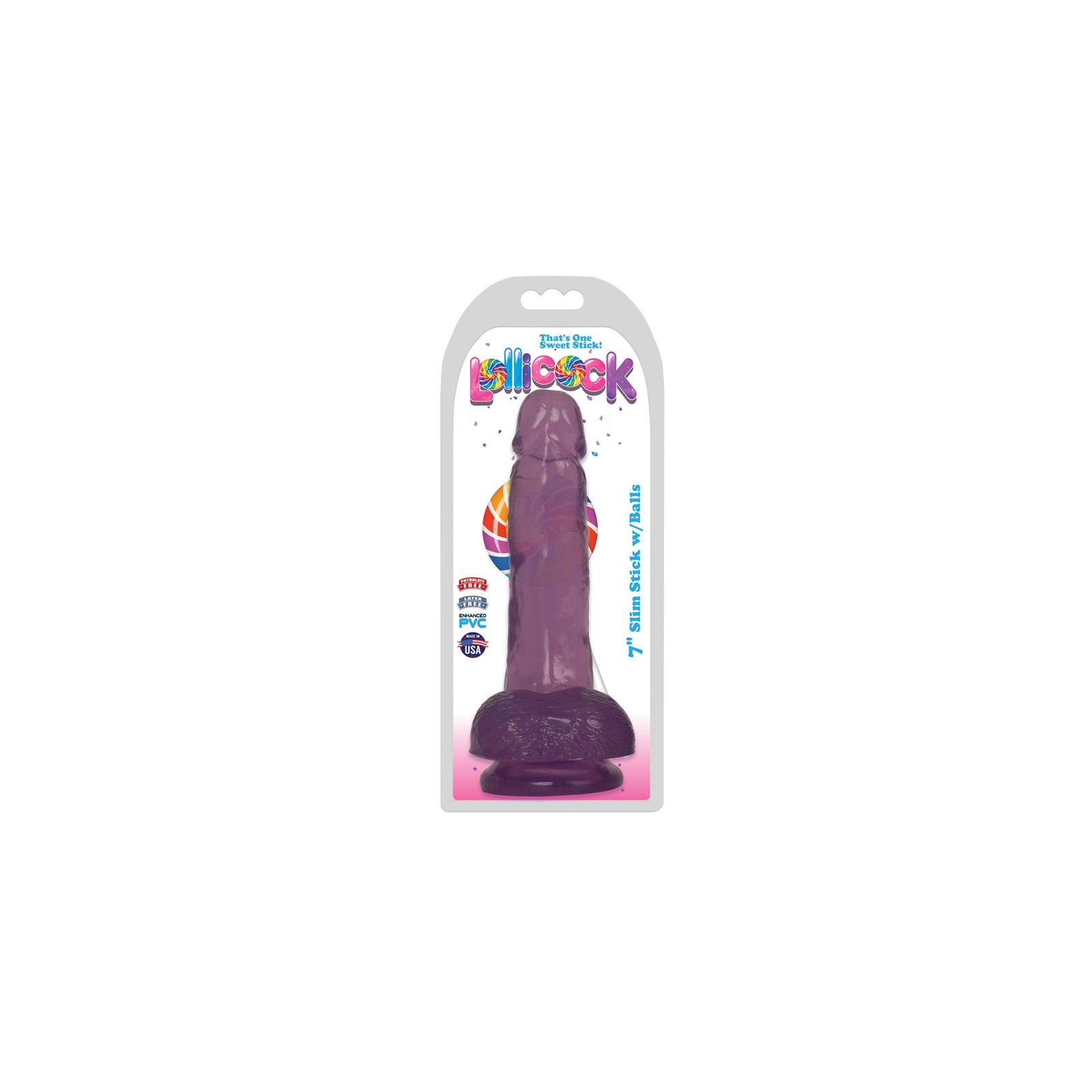 Curve Toys Lollicock Slim Stick 7 in. Dildo