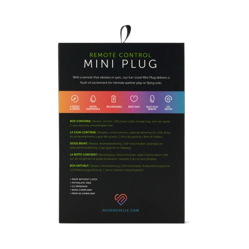 Mini Plug Control Remoto Nu Sensuelle para juego anal