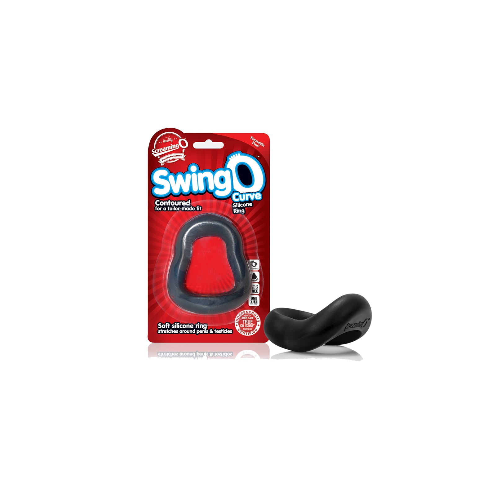 Screaming O SwingO Curve Black Cock Ring