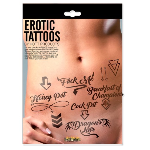 Pack Asortido de Tatuajes Eróticos para Adultos