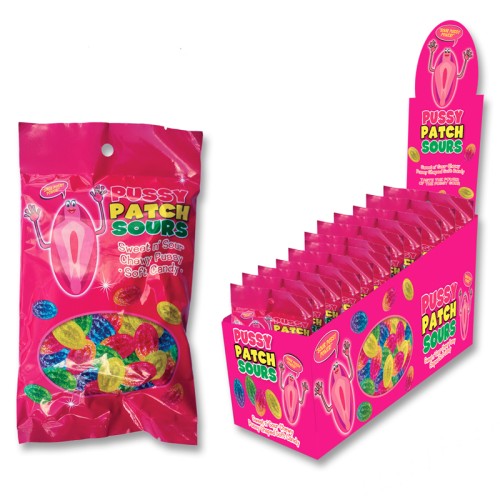 Pussy Patch Sours - Exhibidor de Dulces Ácidos Divertidos