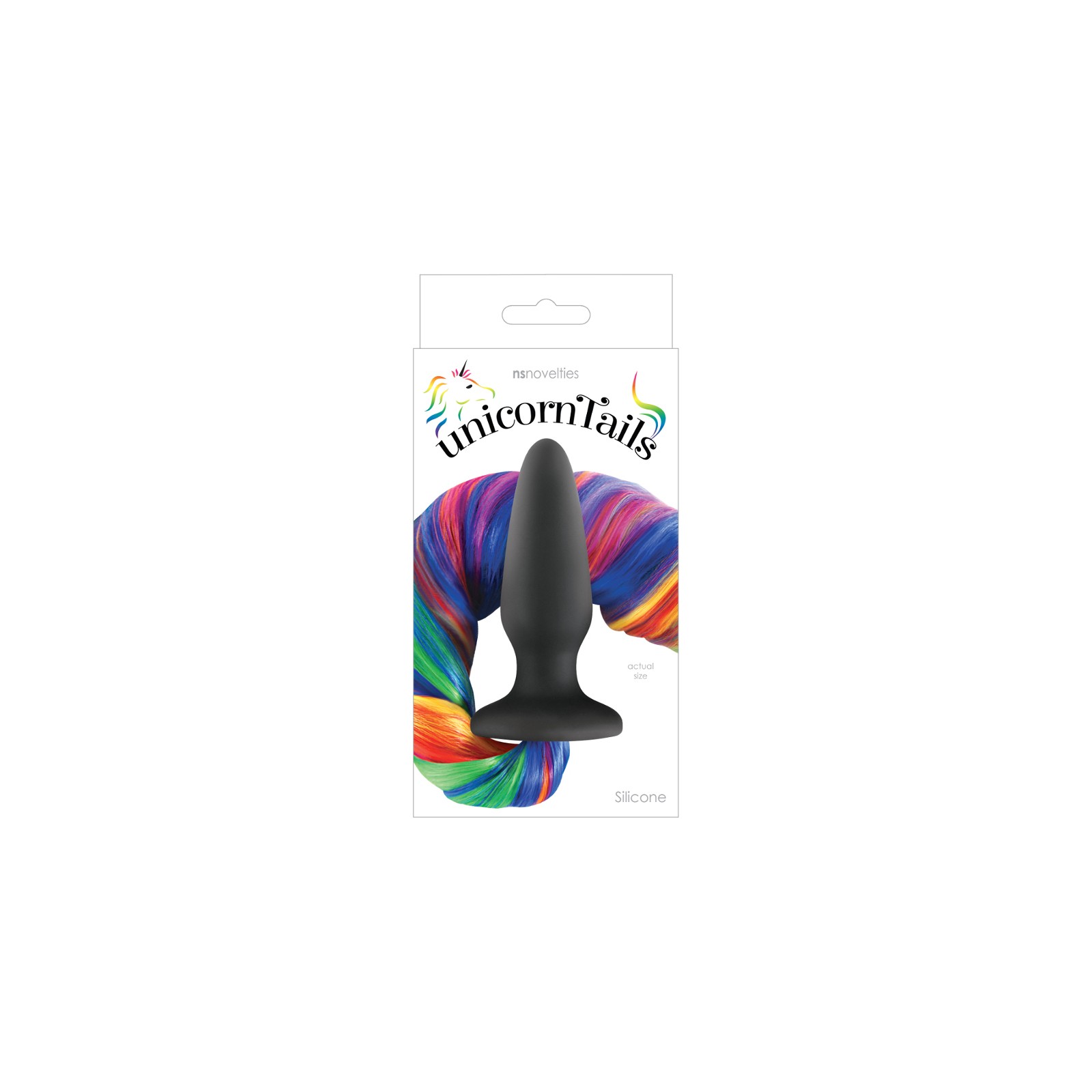 Unicorn Tails Anal Plug Black Rainbow