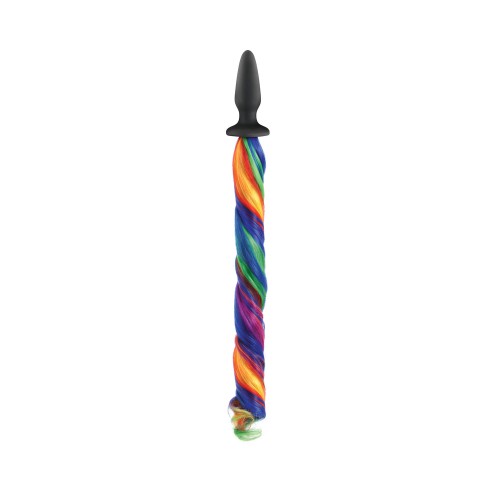 Plug Anal Unicorn Tails Negro Rainbow