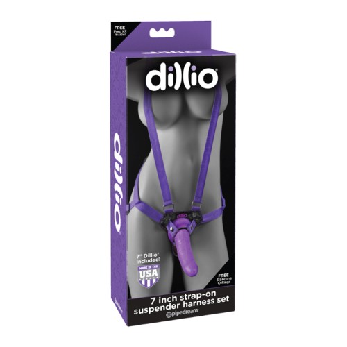 Dillio Adjustable Strap-On Harness Set Purple