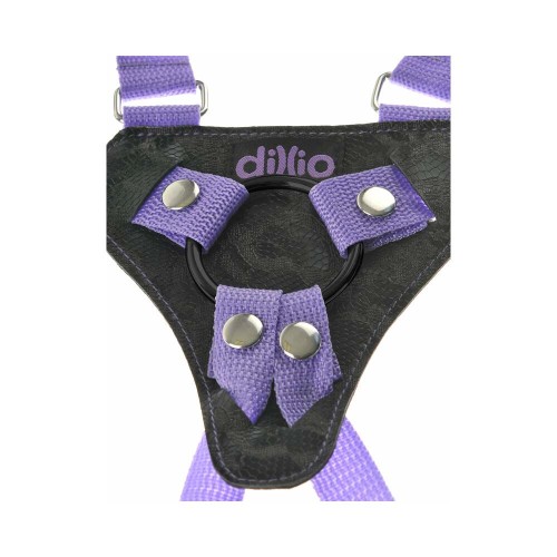 Dillio Adjustable Strap-On Harness Set Purple