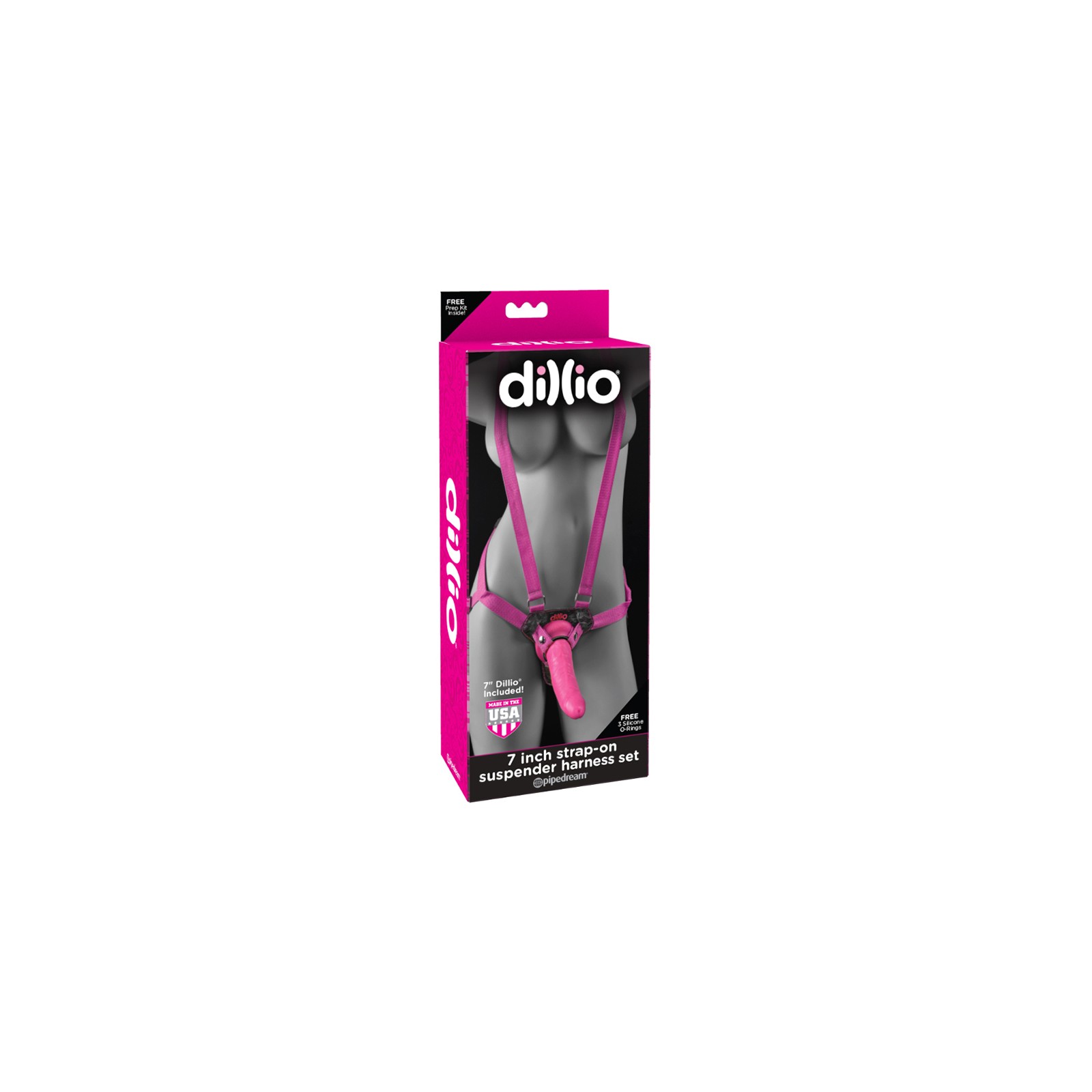 Pipedream Dillio Adjustable Strap-On Harness Set Pink