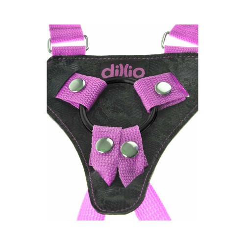 Conjunto de Arnés Ajustable Pipedream Dillio Rosa