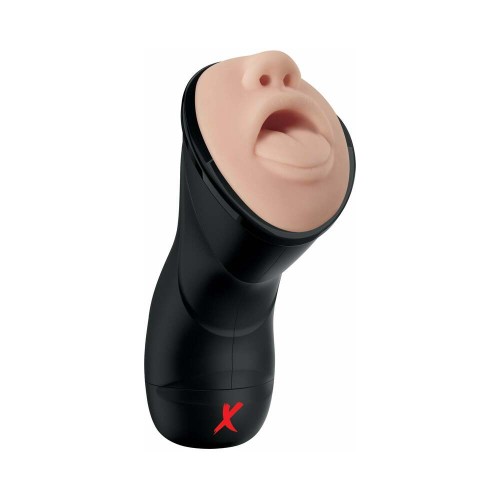 PDX Elite Estimulador Vibrador Deep Throat Beige/Negro