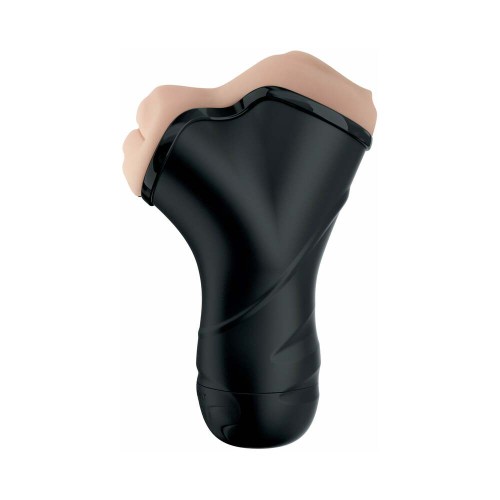 Masturbador Vibrador de Doble Penetración PDX Elite Beige/Negro