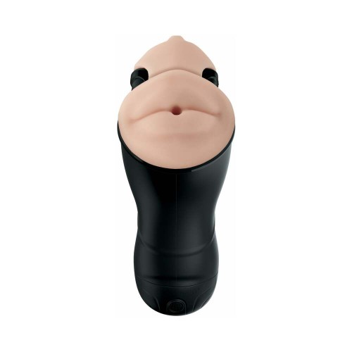 Masturbador Vibrador de Doble Penetración PDX Elite Beige/Negro