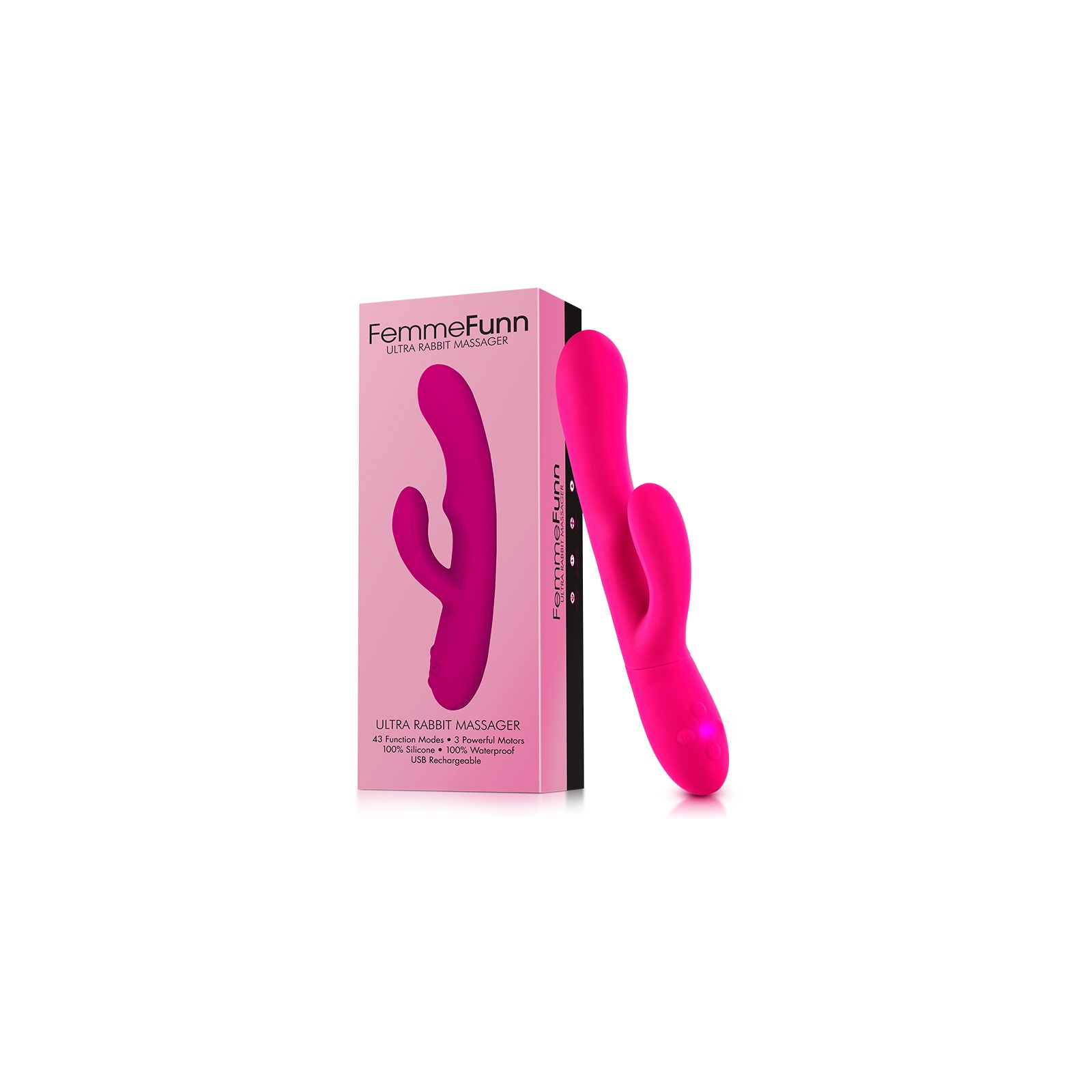 FemmeFunn Ultra Rabbit Rechargeable Vibrator Pink