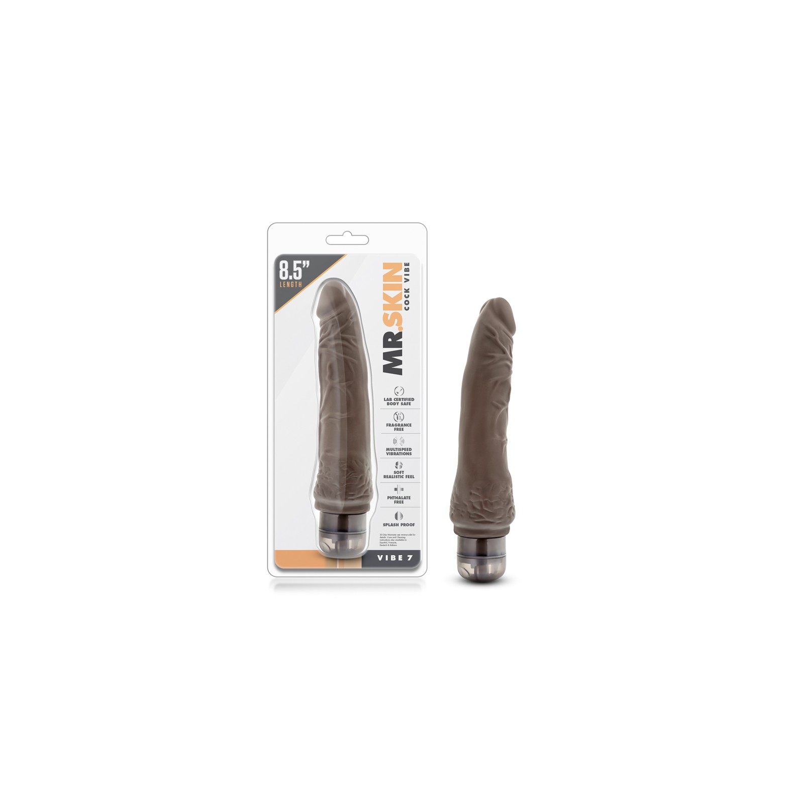 Dildo Vibrador Dr. Skin Vibe 7 de 8.5 in - Placer Realista