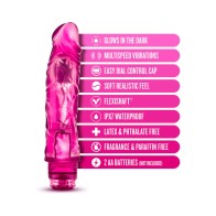 Glow Dicks El Drop Dildo Vibrador Realista de 8.5 Pulgadas Rosa