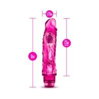 Glow Dicks El Drop Dildo Vibrador Realista de 8.5 Pulgadas Rosa