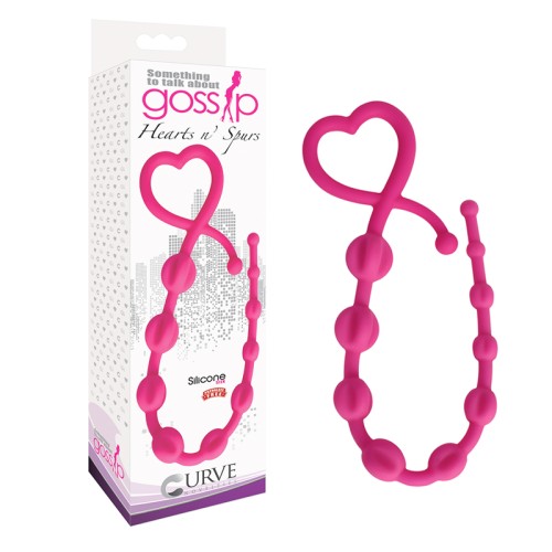 Curve Toys Magenta Silicone Graduated Anal Beads