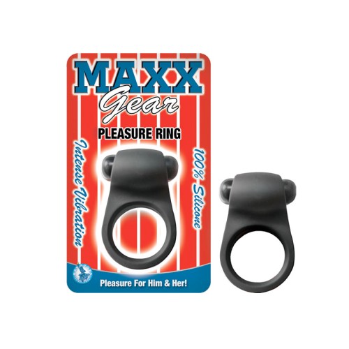 Maxx Gear Black Pleasure Ring with Vibration