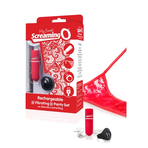 Screaming O My Secret Charged Remote Control Panty Vibe Red