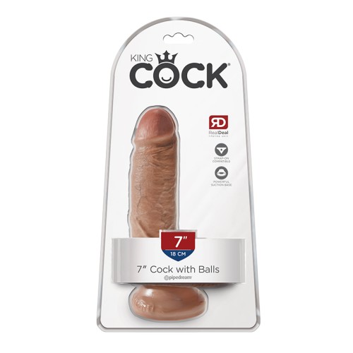 Pipedream King Cock 7 in. Realistic Dildo - Body-Safe Design