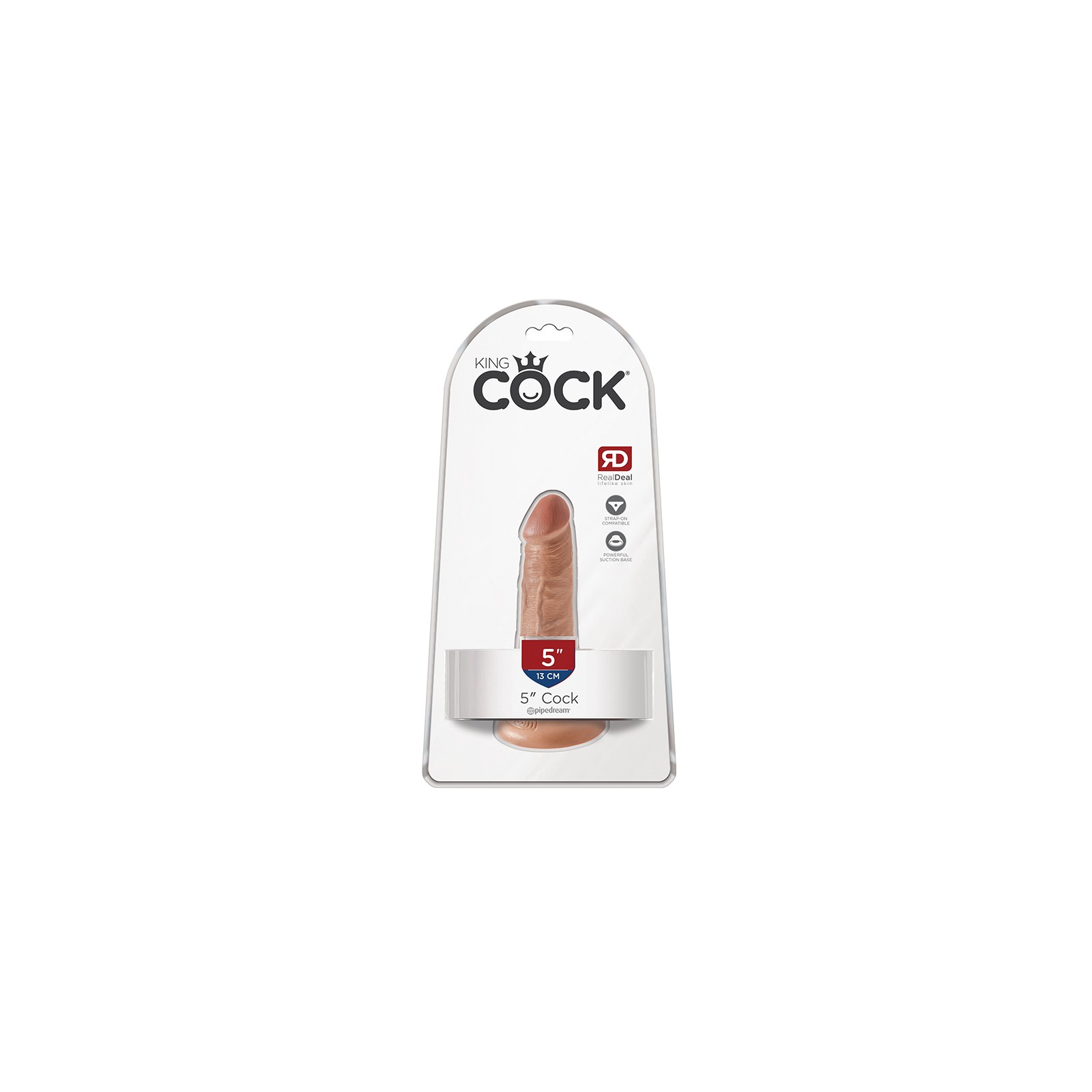 Pipedream King Cock Dildo Realista de 5 in con Ventosa Tan