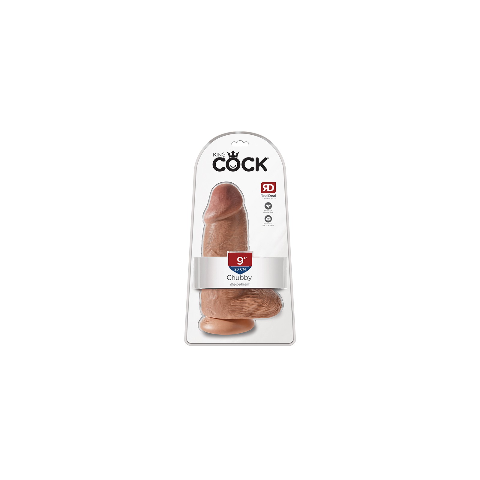 Dildo Chubby de 9 in. King Cock con Bolas Tan