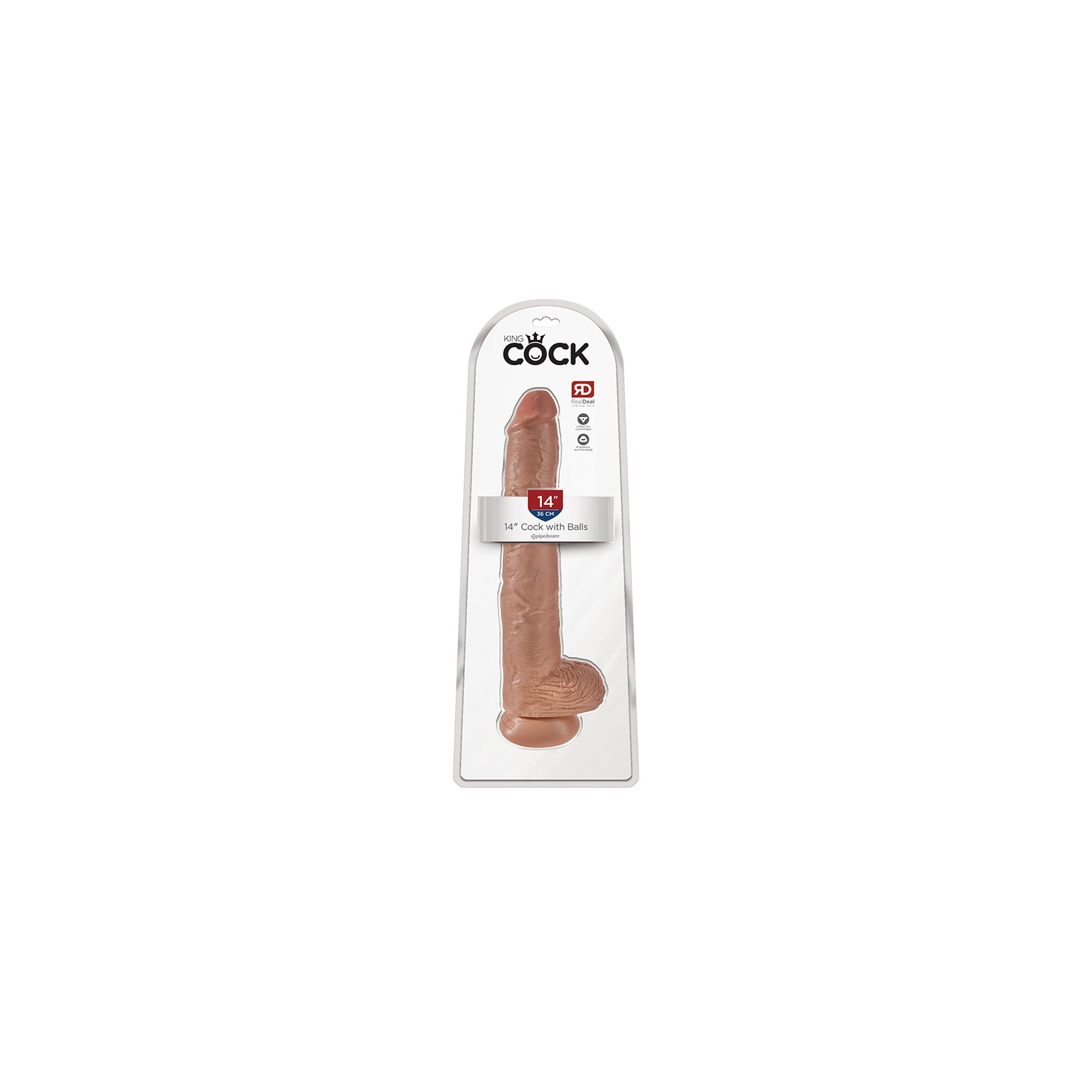 Pipedream King Cock 14 in. Dildo con Base de Succión