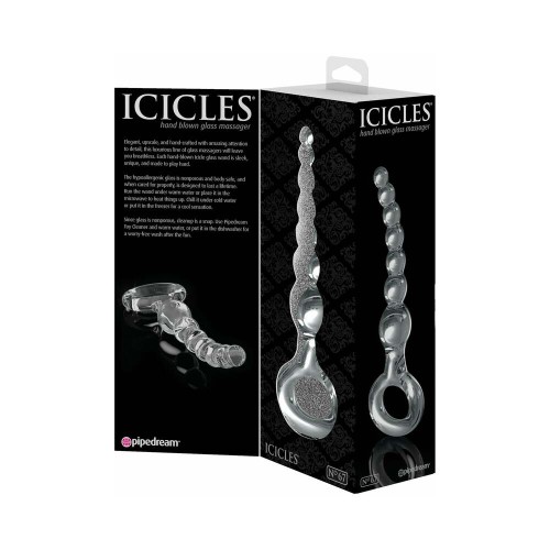 Pipedream Icicles No. 67 Beaded Glass Massager Clear - Elegant Pleasure