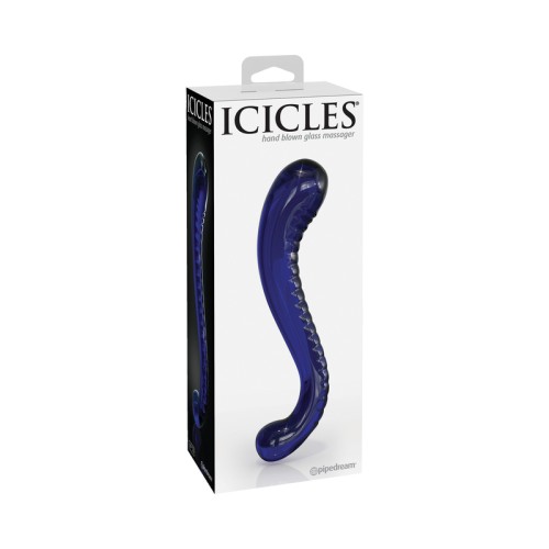 Dildo de Cristal Curvado de Dos Puntas Icicles No. 70 para Placer