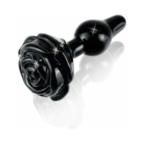 Pipedream Icicles No. 77 Glass Anal Plug Rose Base - Elegant Pleasure