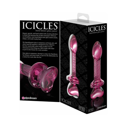 Pipedream Icicles No. 82 Pink Glass Dildo