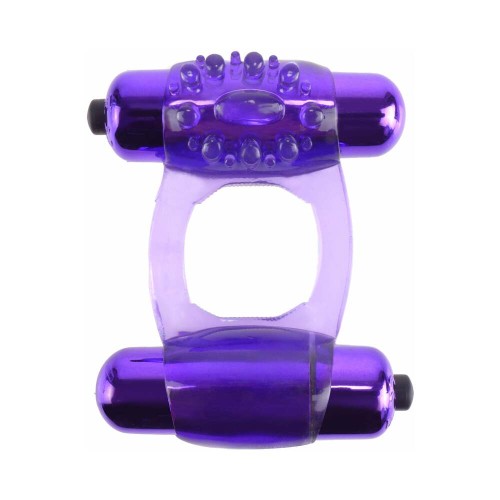 Pipedream Fantasy Duo-Vibrating C-Ringz Ring - Purple