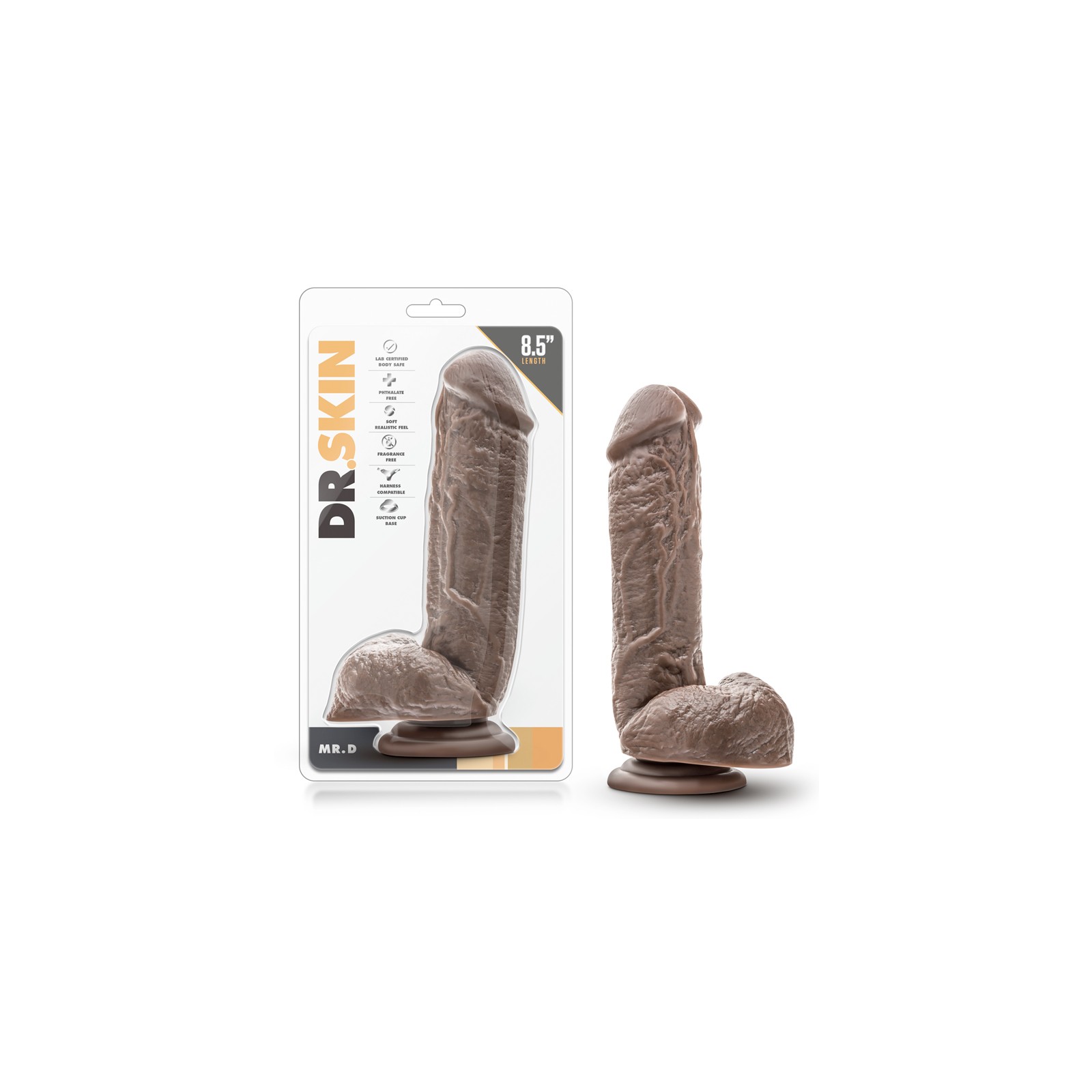 Dildo Realista 8.5 in. Mr. D con Base de Succión