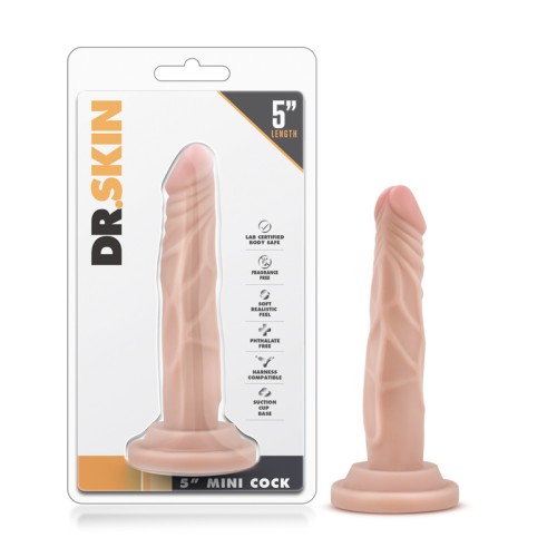 Dildo Realista Mini de 5 in. Beige de Dr. Skin