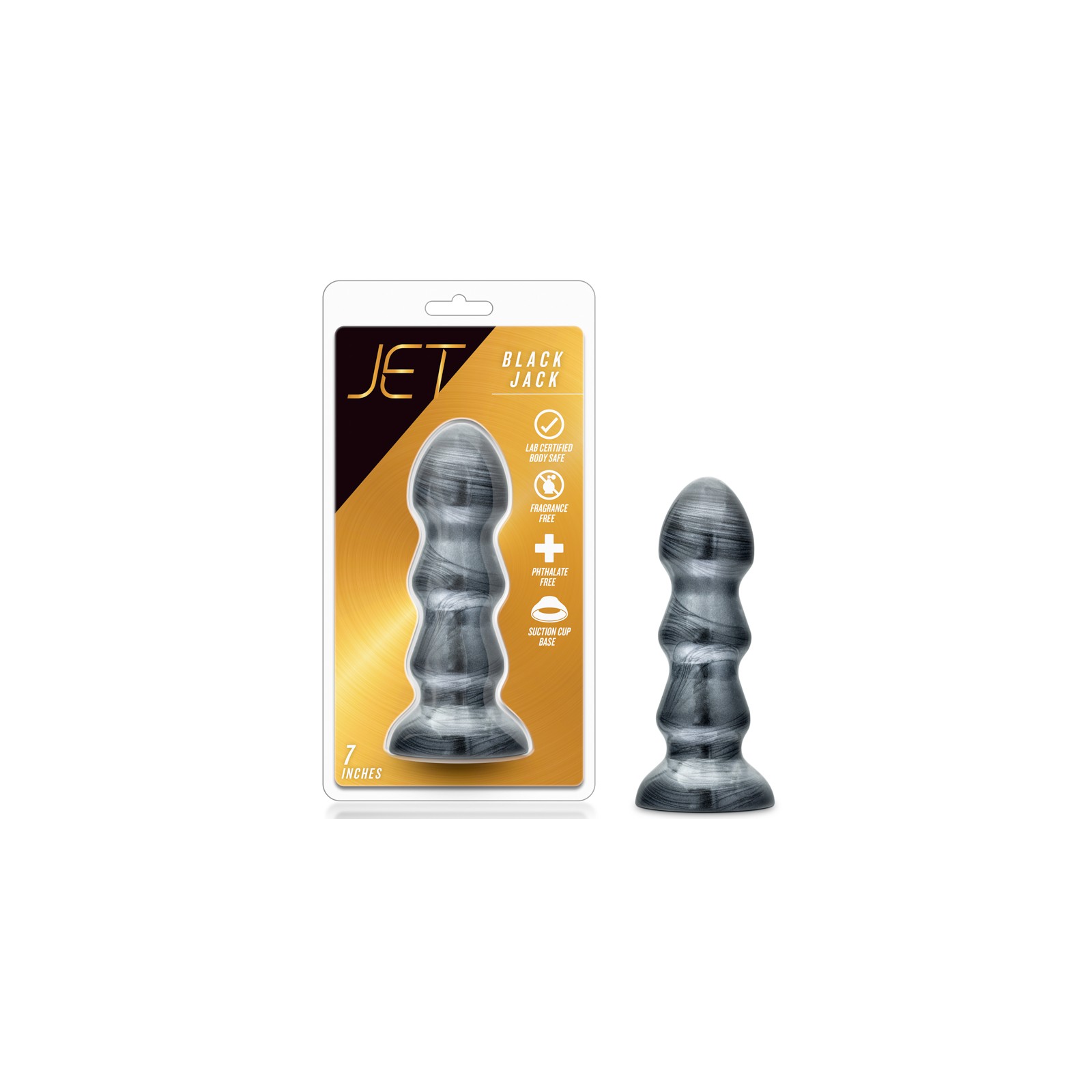 Jet Black Jack Anal Plug 7 in - Pleasure & Comfort