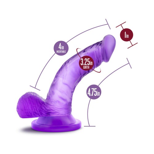 Naturally Yours Mini Cock 4 in Realistic Dildo Purple