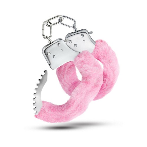 Adjustable Faux Fur Cuffs Pink