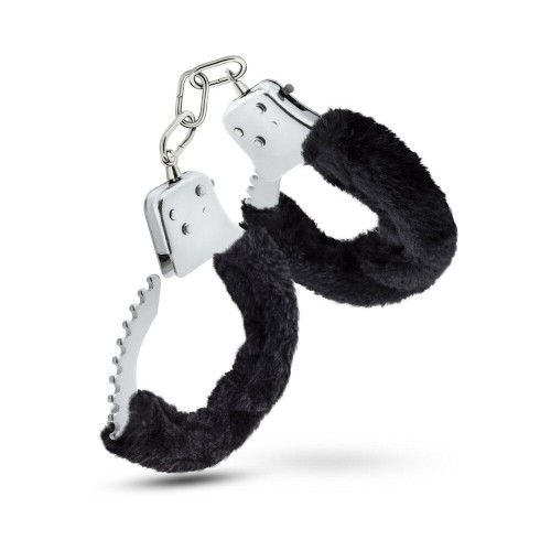 Temptasia Adjustable Faux Fur Cuffs - Black