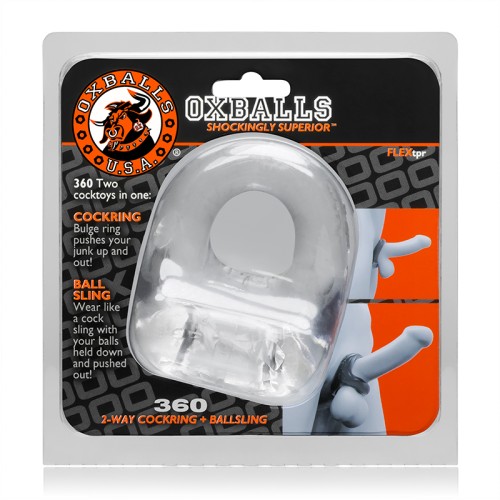 OxBalls 360 Cockring & Ballsling Clear