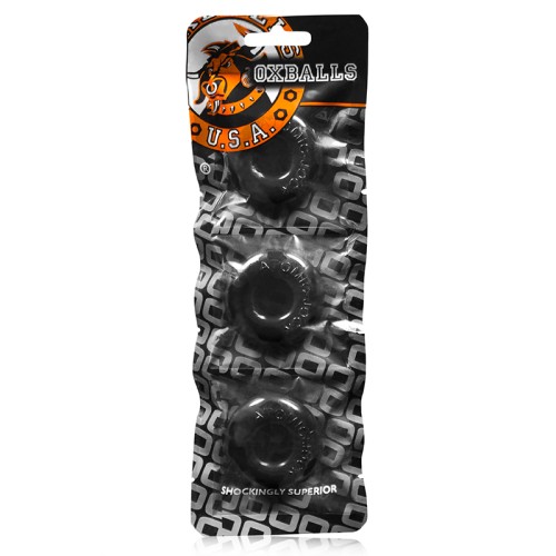 OxBalls Ringer Do-Nut-1 Anillo para el Pene Paquete de 3 Pequeño Negro