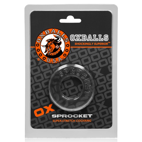 OxBalls Sprocket Cockring Clear for Ultimate Comfort