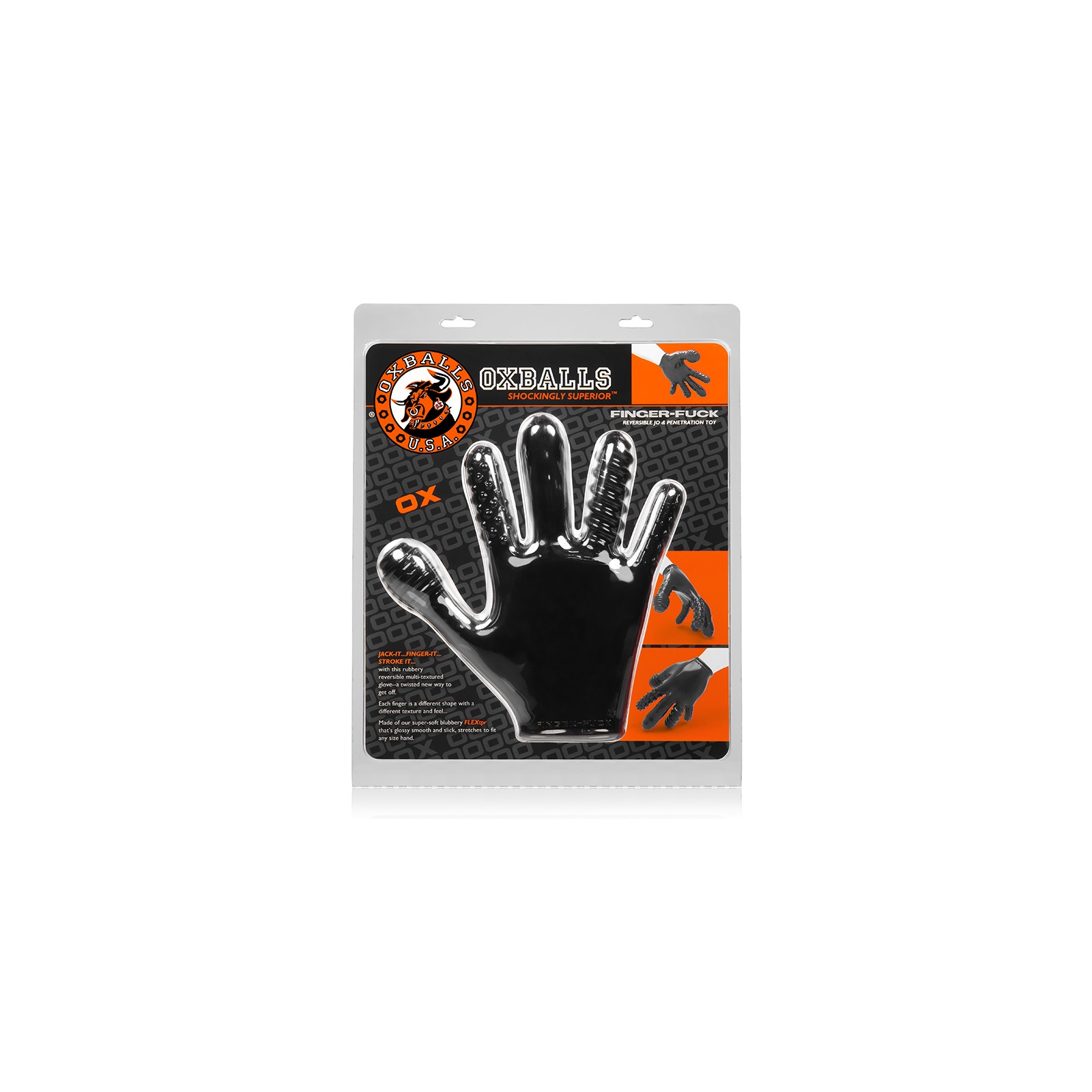 OxBalls Finger Fuck Glove - Black