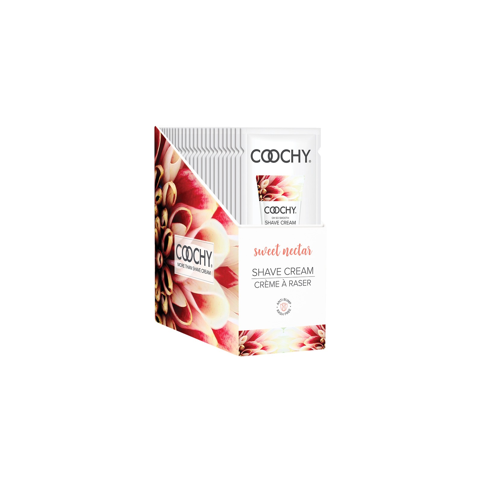 Crema de Afeitar Coochy Sweet Nectar 24pc Exhibidor - Experiencia de Afeitado Suave