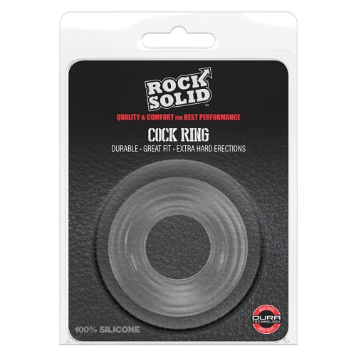 Anillo para el Pene de Silicona Rock Solid Ribbed - Mejora de Rendimiento