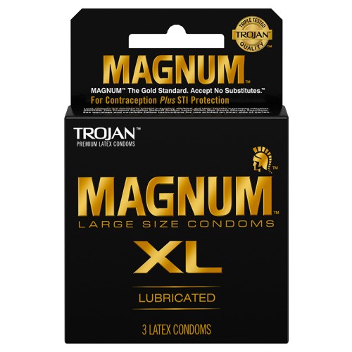 Trojan Magnum XL Condoms 3-Pack for Enhanced Comfort