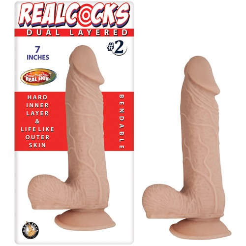 Dildo Realcocks Doble Capa Realista de 7 Pulgadas