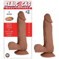 Realcocks Dual Layered Dong #2 7in Brown