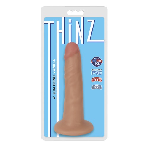 Curve Toys Thinz Slim Suction Cup Dildo - Realistic Experience