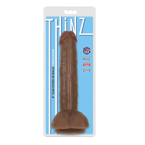 Curve Toys Thinz 8 in. Slim Dildo - Realistic Pleasure