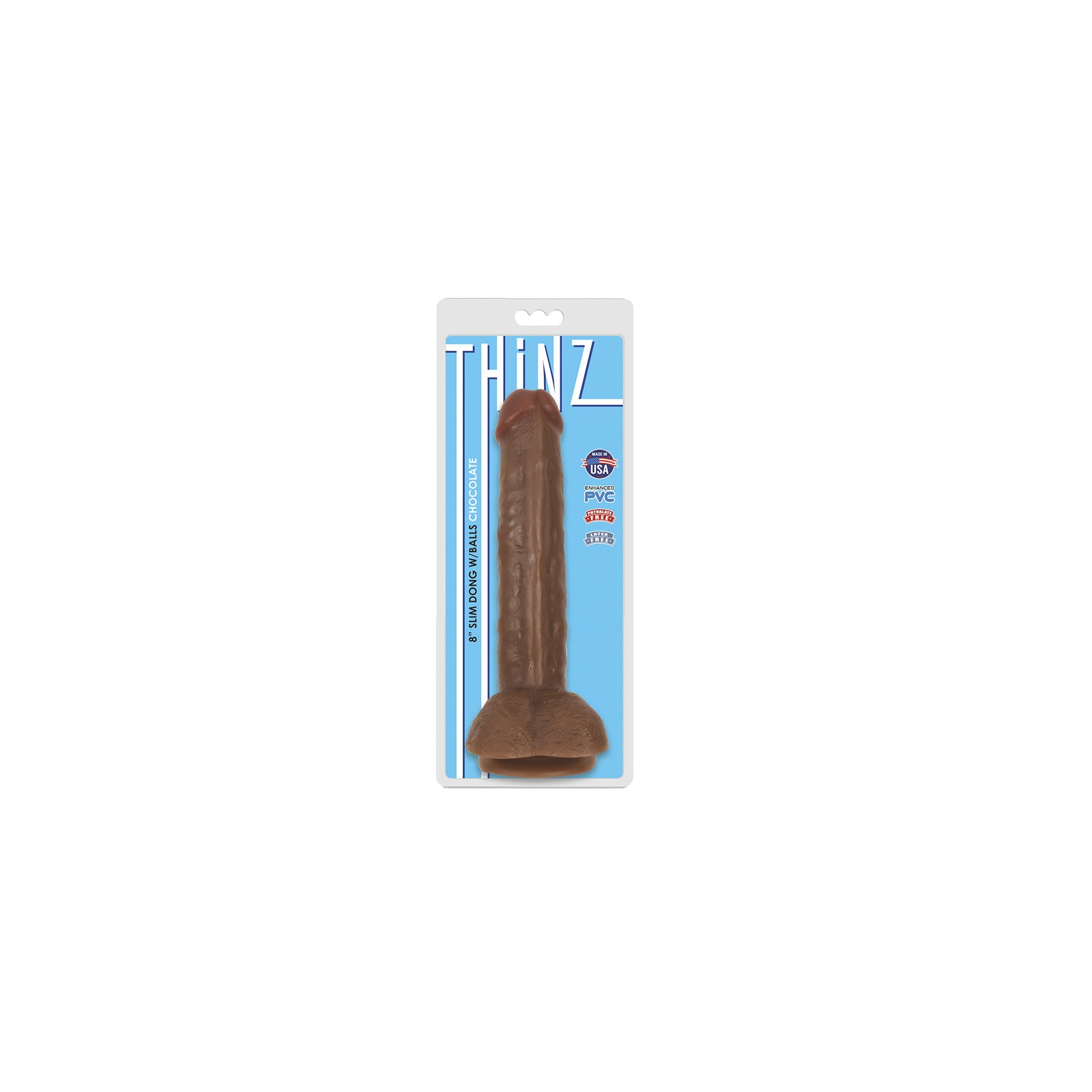 Curve Toys Thinz 8 in. Slim Dildo - Realistic Pleasure