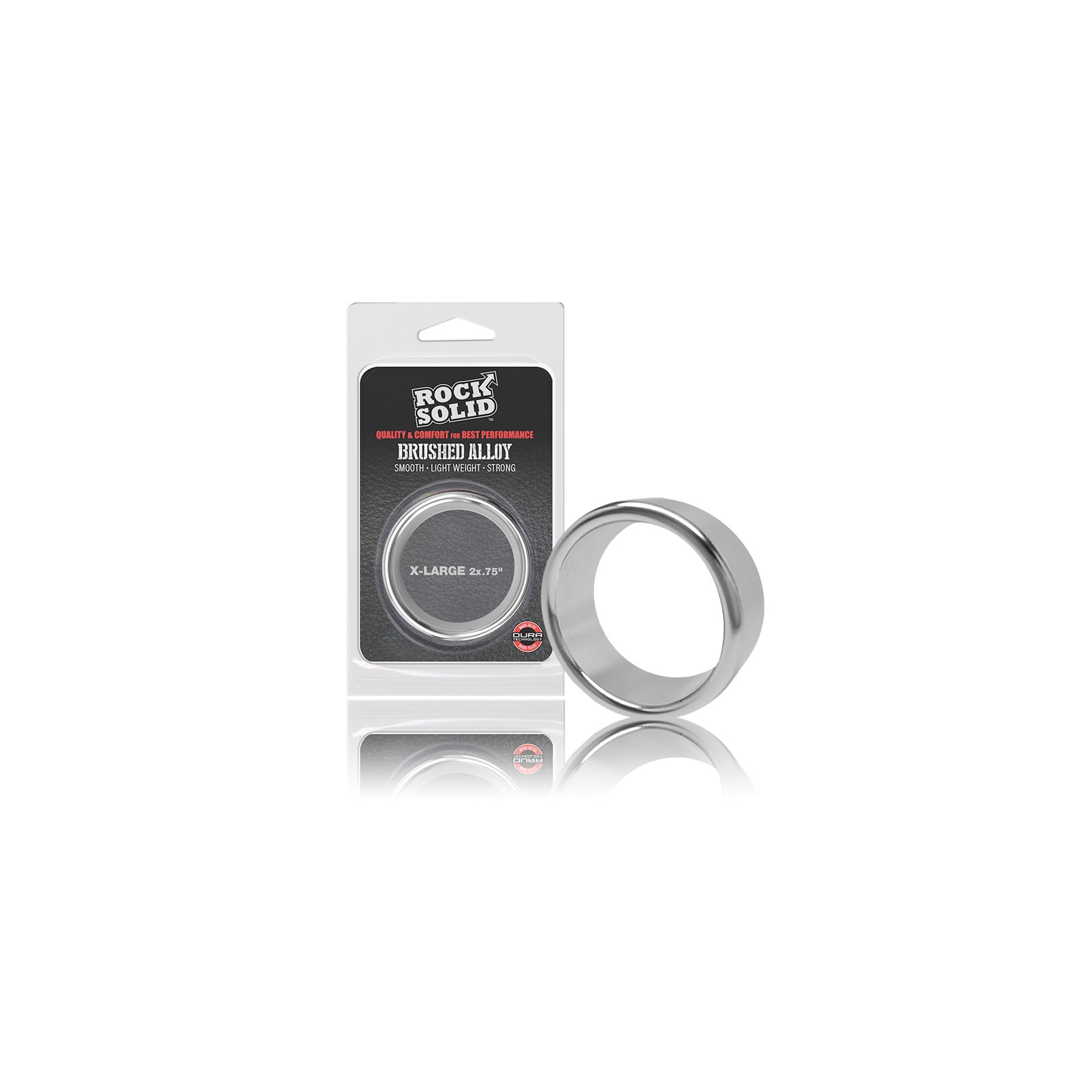 Rock Solid Brushed Alloy X-Large Cock Ring